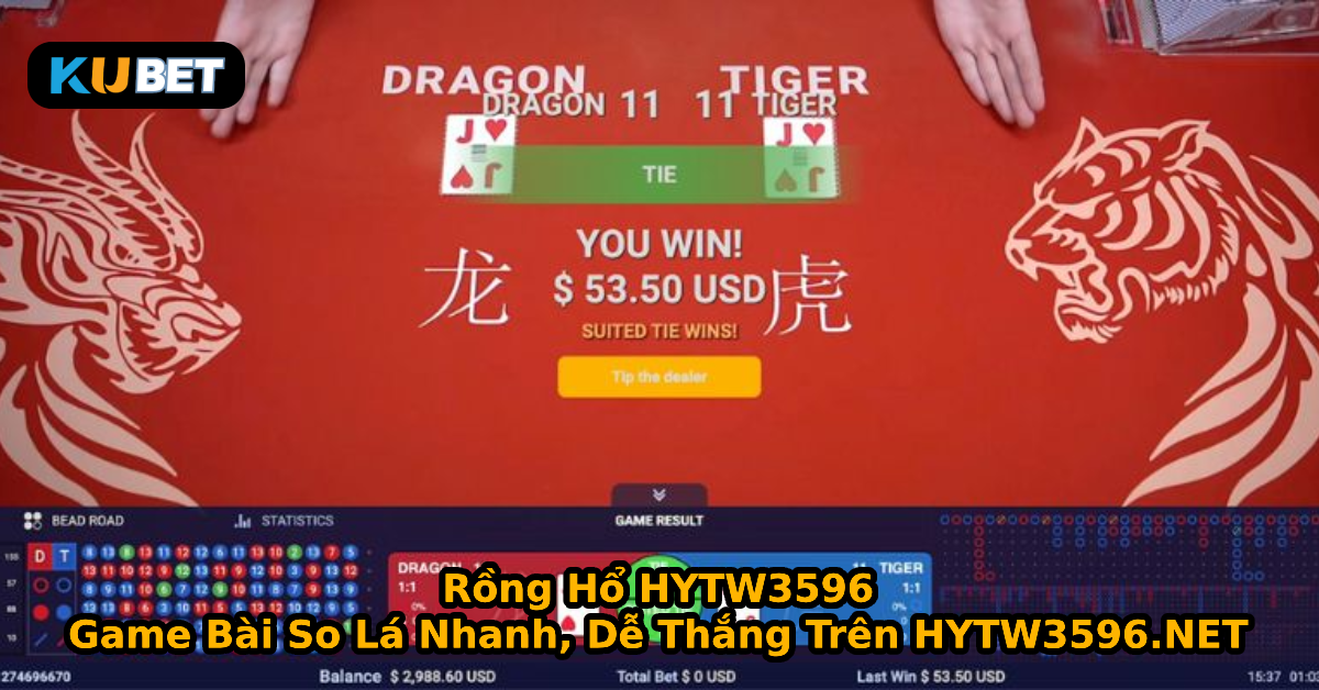 Rồng Hổ HYTW3596 – Game Bài So Lá Nhanh, Dễ Thắng Trên HYTW3596.NET